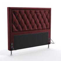 Cabeceira Estofada Para Cama Box Centaurus 160 Para Cama Queen Suede Bordô Aradecor