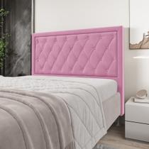 Cabeceira Estofada Para Cama Box Centaurus 195 Para Cama King Sued Rosê Aradecor