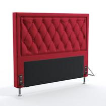 Cabeceira Estofada Para Cama Box Centaurus 195 Para Cama King Sued Vermelho Aradecor