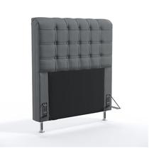 Cabeceira Estofada Para Cama Box Dama 90 Para Cama de Solteiro Sued Cinza Aradecor