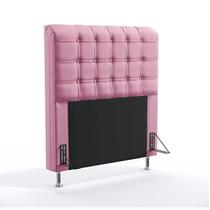Cabeceira Estofada Para Cama Box Dama 90 Para Cama de Solteiro Sued Rosê Aradecor Cabeceira Estofada Para Cama Box Dama 90 Para Cama de Solteiro Sued Rosê Aradecor