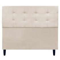 Cabeceira Estofada Para Cama Box De Casal Ivy Suede 140 cm