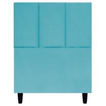 Cabeceira Estofada Para Cama Box De Solteiro Classic Suede 90 cm