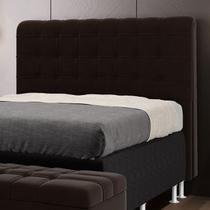 Cabeceira Estofada para Cama Box Rana 140 para Cama de Casal Suede Marrom Aradecor Cabeceira Estofada para Cama Box Rana 140 para Cama de Casal Suede Marrom Aradecor