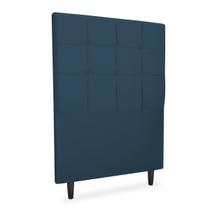 Cabeceira Estofada para Cama Box Solteiro Luiza 90cm Veludo Azul Marinho Cabeceira Estofada para Cama Box Solteiro Luiza 90cm Veludo Azul Marinho