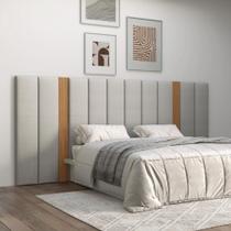 Cabeceira Estofada para Cama de Casal 275cm TW195 Dalla Costa Cabeceira Estofada para Cama de Casal 275cm TW195 Dalla Costa