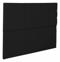 Cabeceira Estofada Para Cama de Solteiro 140cm Preto Pop