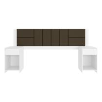 Cabeceira Estofada Para Cama Queen Dubai Bran/marrom - M. Arapongas