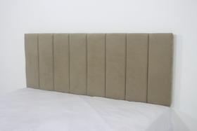 Cabeceira Estofada Para Camas de Casal 140x60cm Na Cor Bege - Modelo Vertically - Alta Qualidade