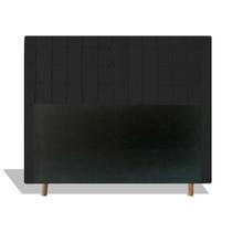 Cabeceira Estofada Paris 140 cm Para Cama Box Quarto Casal MV Estofados Suede Preto