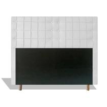 Cabeceira Estofada Paris 195 cm Para Cama Box Quarto King Size Sintético Branco