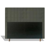 Cabeceira Estofada Paris 195 cm Para Cama Box Quarto King Size Suede Cinza