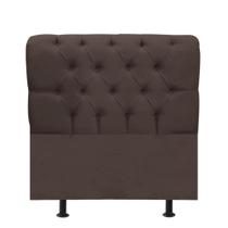 Cabeceira Estofada Paris Botão Capitonê 120cm Viúva Solteirão Para Cama Box Quarto Suede Marrom - Ahazzo Móveis