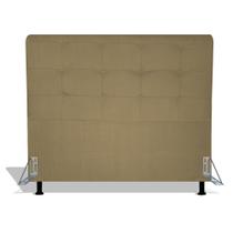 Cabeceira Estofada Pérola 160 cm Para Cama Box Quarto Queen Size Suede Bege