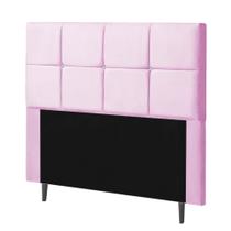 Cabeceira Estofada Poliana 195CM King Strass Suede Rosa - D A DECOR