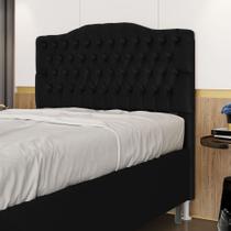 Cabeceira Estofada Pollux 195 para Cama King Couro Preto Aradecor Cabeceira Estofada Pollux 195 para Cama King Couro Preto Aradecor