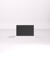 Cabeceira Estofada Preto Maceió + Bancada - Solteiro - Box