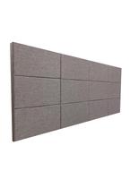 Cabeceira Estofada Queen 12 Blocos Não é Segredo Veludo Austin Marrom 160x90