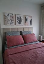 Cabeceira Estofada Queen 15 Blocos Não é Segredo Facto Bege 160x90