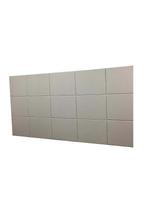 Cabeceira Estofada Queen 15 Blocos Não é Segredo Suede Amassado Bege 160x90