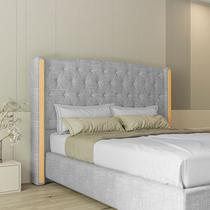 Cabeceira Estofada Queen 160 cm Zirconio Linho Cabeceira Estofada Queen 160 cm Zirconio Linho