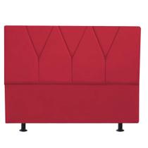 Cabeceira Estofada Queen 160CM Jade material sintético Vermelho - D A DECOR