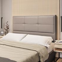 Cabeceira Estofada Queen 160cm material sintético Monte Carlo Dobuê Cabeceira Estofada Queen 160cm material sintético Monte Carlo Dobuê