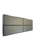 Cabeceira Estofada Queen 4 Blocos Não é Segredo Facto Cinza Escuro 160x60