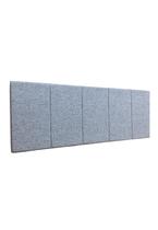 Cabeceira Estofada Queen 5 Blocos Não é Segredo Linho Cinza Claro 160x60 Cabeceira Estofada Queen 5 Blocos Não é Segredo Linho Cinza Claro 160x60