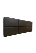 Cabeceira Estofada Queen 6 Blocos Não é Segredo material sintético Marrom Escuro 160x60
