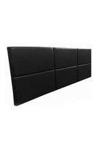 Cabeceira Estofada Queen 6 Blocos Não é Segredo material sintético Preto 160x60