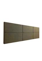 Cabeceira Estofada Queen 6 Blocos Não é Segredo Suede Liso Marrom Escuro 160x60 Cabeceira Estofada Queen 6 Blocos Não é Segredo Suede Liso Marrom Escuro 160x60