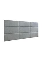 Cabeceira Estofada Queen 9 Blocos Não é Segredo Suede Animale Cinza 160x90 Cabeceira Estofada Queen 9 Blocos Não é Segredo Suede Animale Cinza 160x90