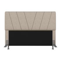 Cabeceira Estofada Queen Bragança Suede Bege - Móveis Arapongas - A Móveis Arapongas