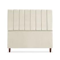 Cabeceira Estofada Queen Carla 160 cm Suede Bege com Frames Cabeceira Estofada Queen Carla 160 cm Suede Bege com Frames