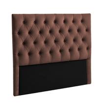 Cabeceira Estofada Queen Luna Nature Veludo Cafe 158x136 Cabeceira Estofada Queen Luna Nature Veludo Cafe 158x136