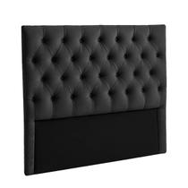 Cabeceira Estofada Queen Luna Nature Veludo Preto 158x136 Cabeceira Estofada Queen Luna Nature Veludo Preto 158x136