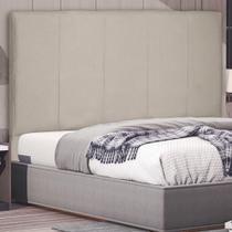 Cabeceira Estofada Ravenna Casal no Box MDF Suede Bege Abmaza
