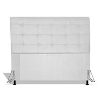 Cabeceira Estofada Rubi 160 cm Para Cama Box Quarto Queen Size Sintético Branco