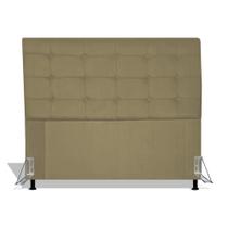 Cabeceira Estofada Rubi 160 cm Para Cama Box Quarto Queen Size Suede Bege