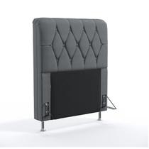 Cabeceira Estofada Sirius 90 Para Cama de Solteiro Sued Cinza Aradecor Cabeceira Estofada Sirius 90 Para Cama de Solteiro Sued Cinza Aradecor