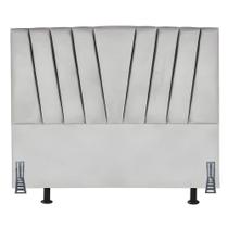 Cabeceira Estofada Solteirão 100 Cm Ludmilla Em material sintético E Frame Cinza Cabeceira Estofada Solteirão 100 Cm Ludmilla Em material sintético E Frame Cinza