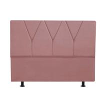 Cabeceira Estofada Solteiro 110CM Jade Suede Rosê - D A DECOR