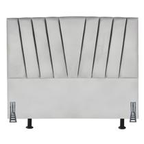 Cabeceira Estofada Solteiro 90 cm Safira em Linho Com Frame