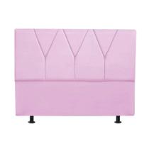 Cabeceira Estofada Solteiro 90CM Jade material sintético Rosa - D A DECOR