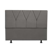 Cabeceira Estofada Solteiro 90CM Jade Suede Cinza Grafitte - D A DECOR