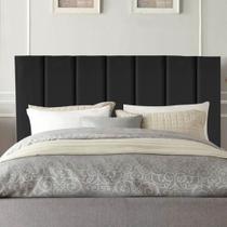 Cabeceira Estofada Solteiro 90CM Sophia Suede Preto - D A DECOR Cabeceira Estofada Solteiro 90CM Sophia Suede Preto - D A DECOR