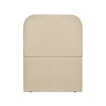 Cabeceira Estofada Solteiro Alana 90cm Linho Bege