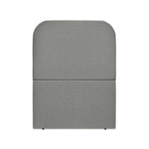 Cabeceira Estofada Solteiro Alana 90cm Linho Cinza Escuro