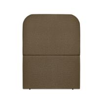 Cabeceira Estofada Solteiro Alana 90cm Linho Marrom